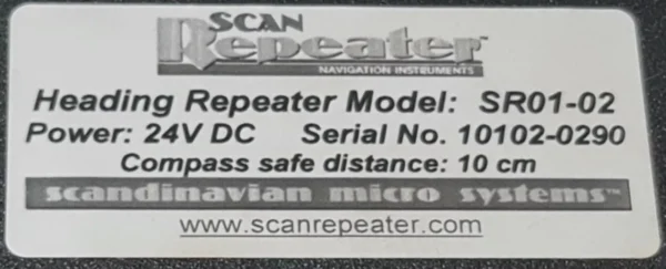 SCANDINAVIAN MICRO SYSTEMS SR01-02 HEADING REPEATER 24VDC 10102-0290 - Görsel 3